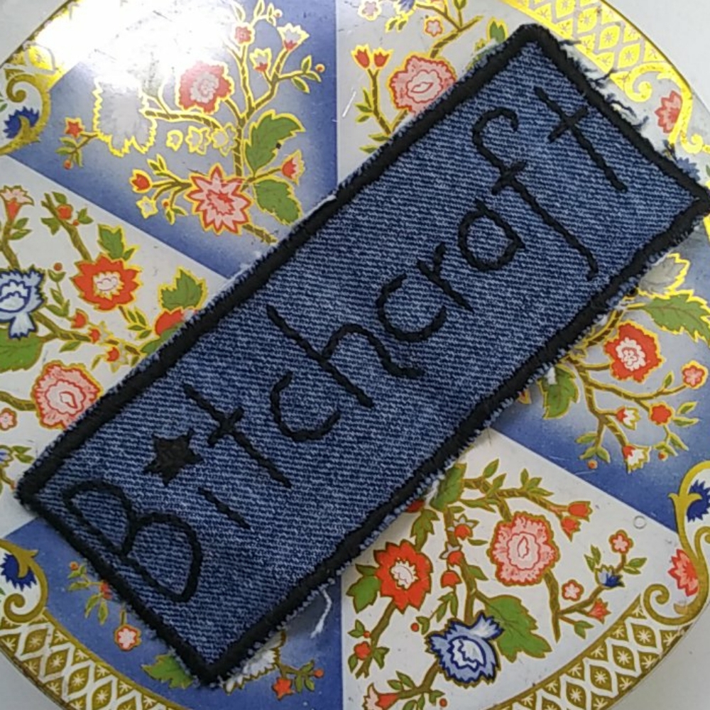 Hand embroidered patch